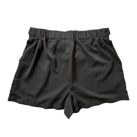 Mi Ami Black Lightweight Stretchy Shorts With Tie Belt - Picture 3 of 4